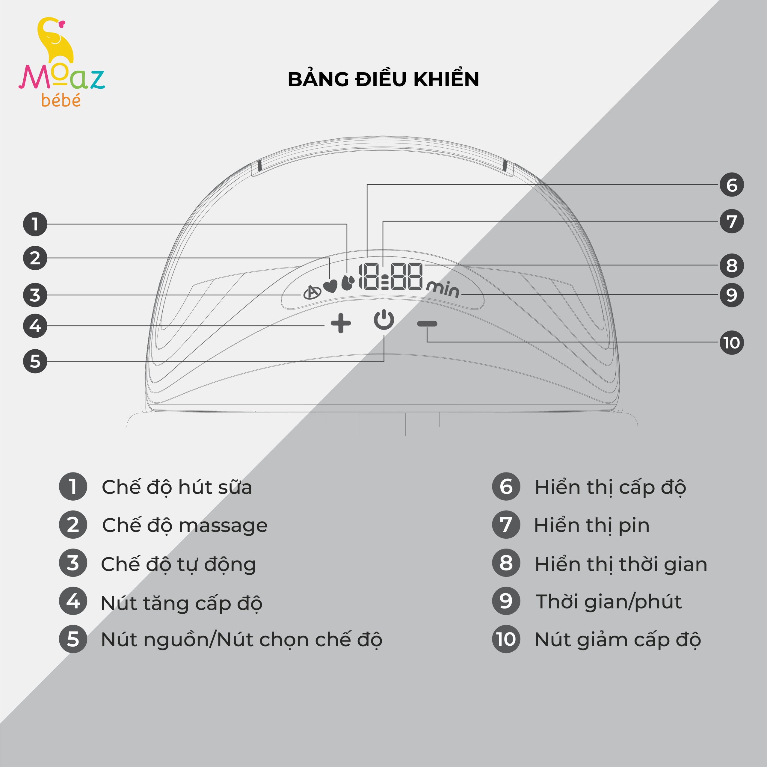 MÁY HÚT SỮA RẢNH TAY KHÔNG DÂY MOZABEBE MB052