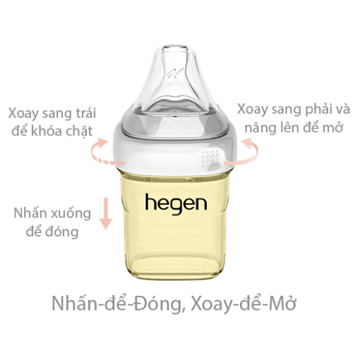Bình sữa Hegen PPSU 330ml núm ti size L trên 6 tháng