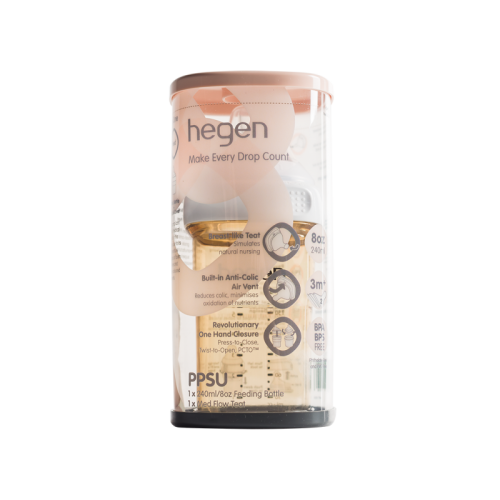 Bình sữa Hegen PPSU 240ml núm ti size M từ 3 – 6 tháng