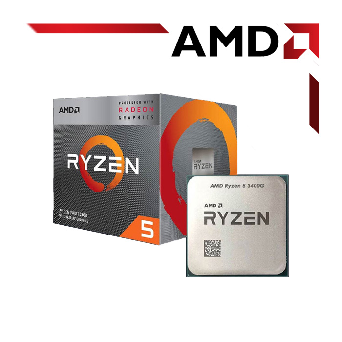 CPU AMD RYZEN 5 3400G (3.7GHZ TURBO UP TO 4.2GHZ| 4 NHÂN 8 LUỒNG| 4MB CACHE| RADEON VEGA 11| 65W| AM4)