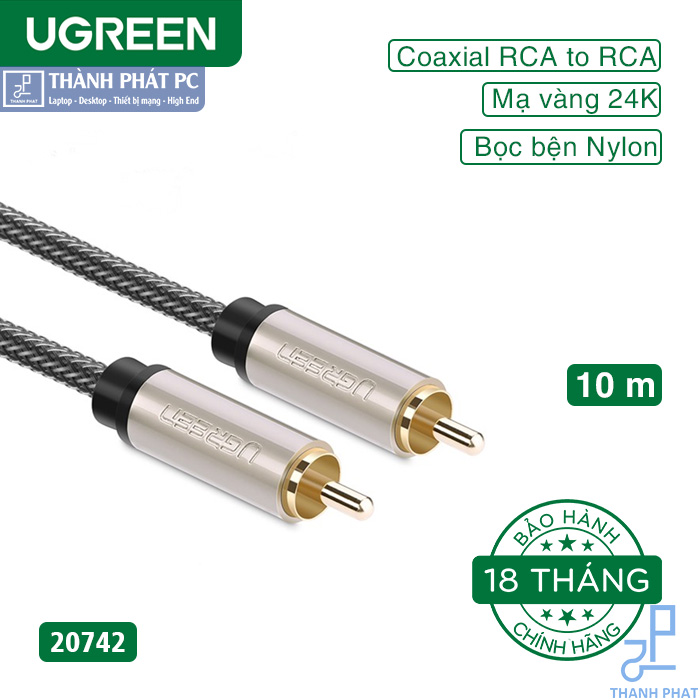 Cáp âm thanh số Coaxial 10m Ugreen 20742