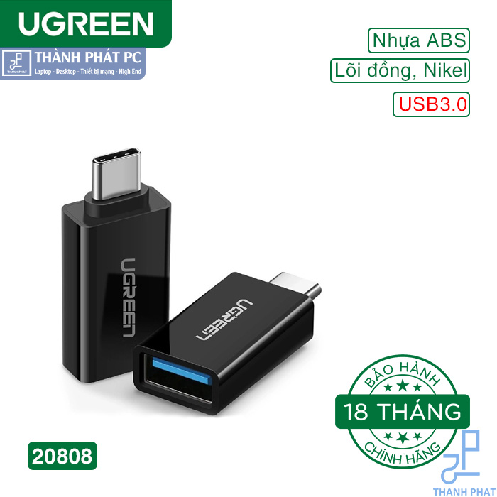 Đầu chuyển đổi USB Type-C to USB 3.0 (OTG) Ugreen 20808