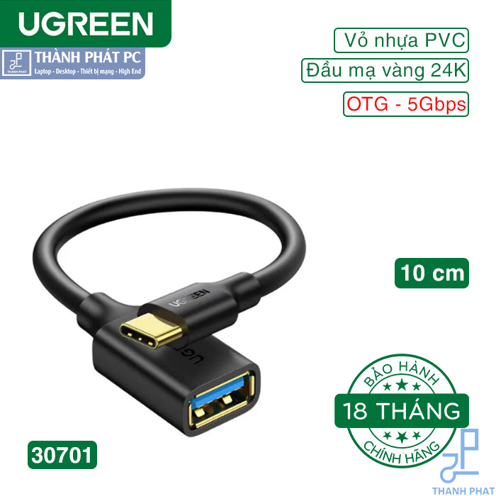 Cáp OTG USB Type-C to USB 3.0 Ugreen 30701