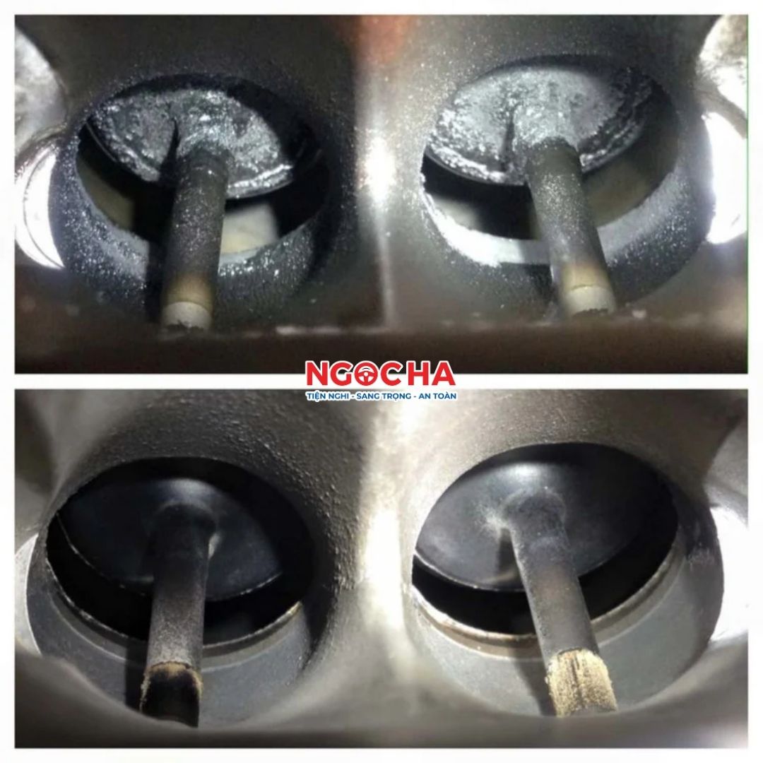 Trước và sau khi làm sạch muội than