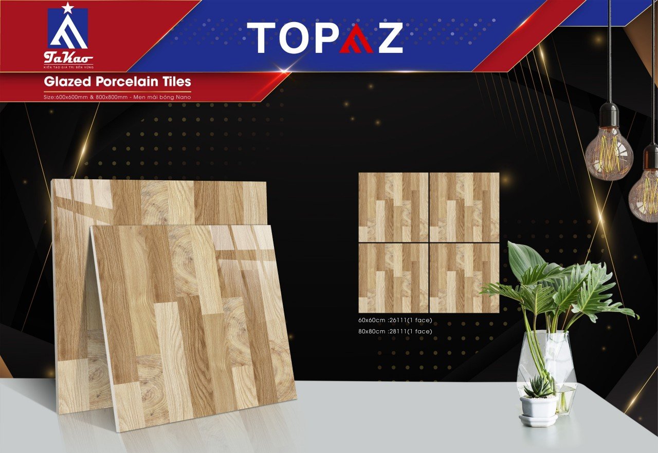 Gạch ốp lát TOPAZ 600x600 mm và 800 x 800mm - Men mài bóng nano (1face, 2face, 3face, 4face)