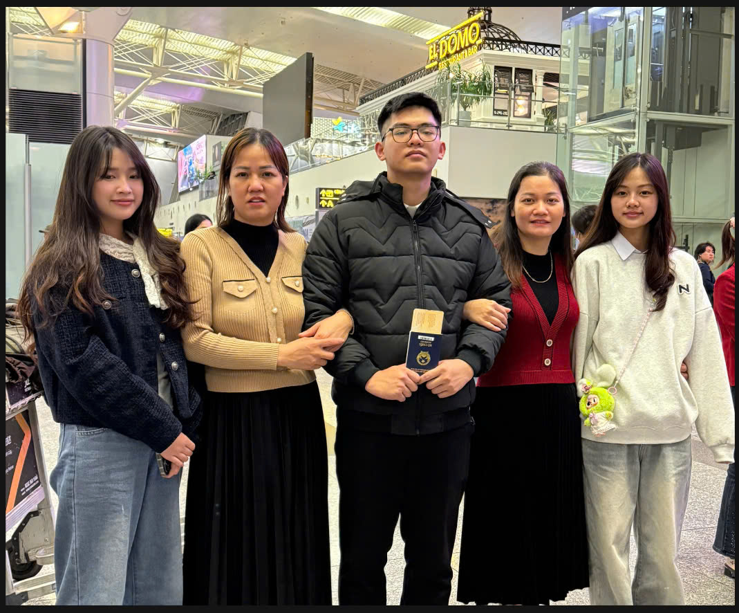 Tiễn học sinh Đặng Minh Thế quê Minh Tân Nam sách hải dương sang học tại trường Lê Minh kỳ tháng 2/2025