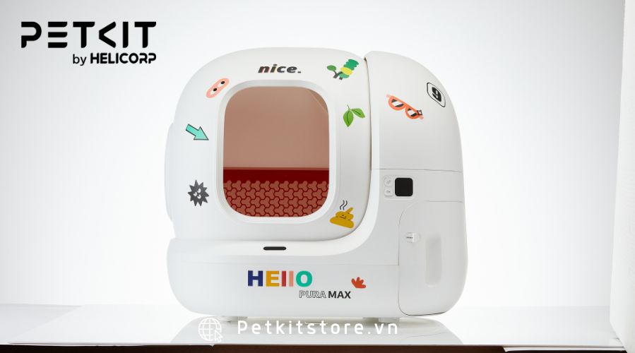 Máy vệ sinh tự động PETKIT PURA MAX thích hợp với mèo nhỏ, mèo bầu hoặc mèo chân ngắn