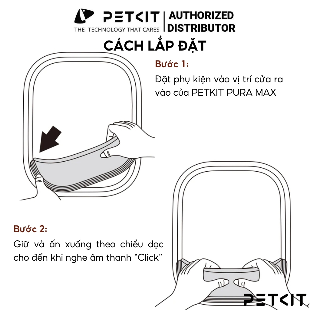Cách lắp đặt phụ kiện với máy PETKIT PURA MAX 