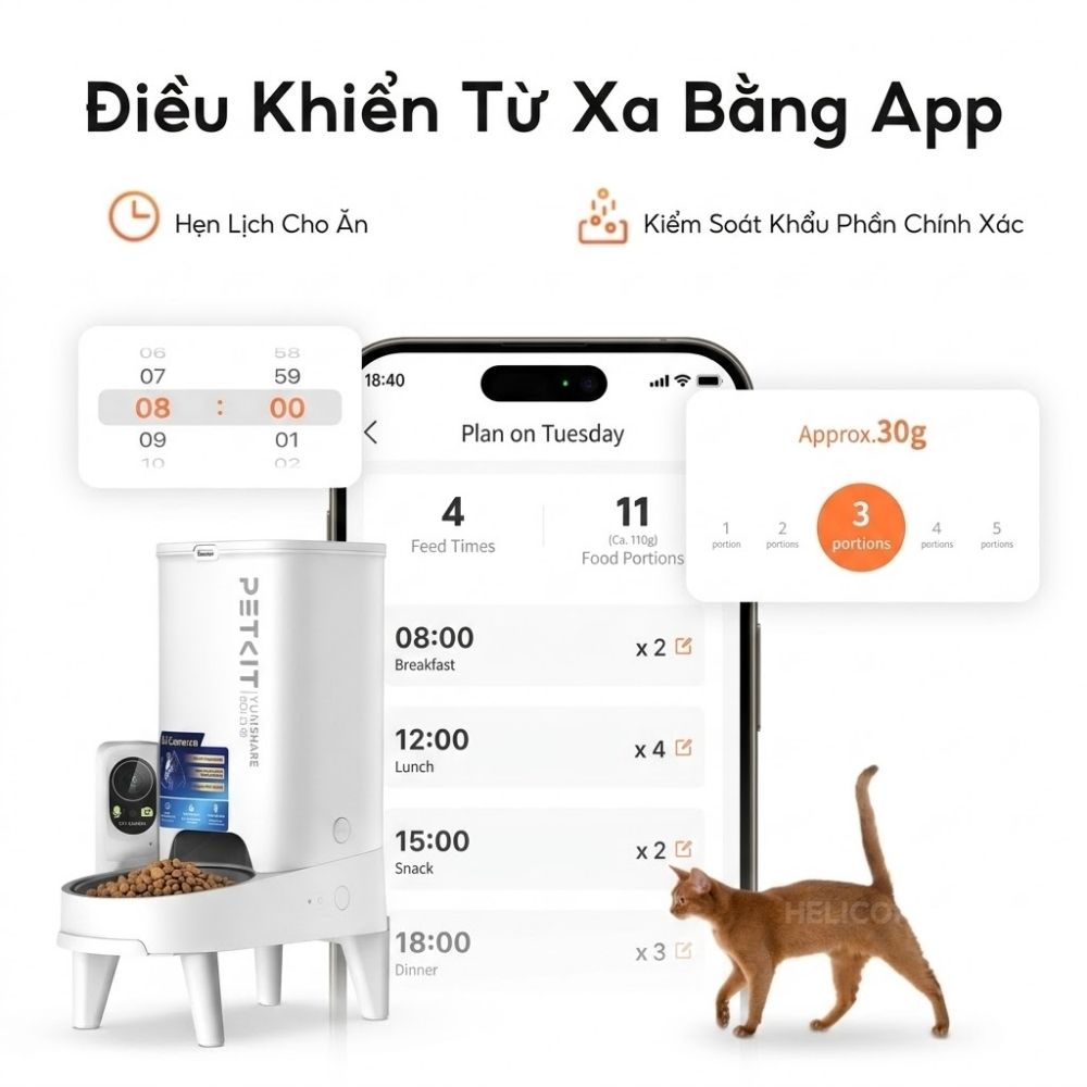 Máy ăn cho chó mèo Petkit Yumshare Solo 2