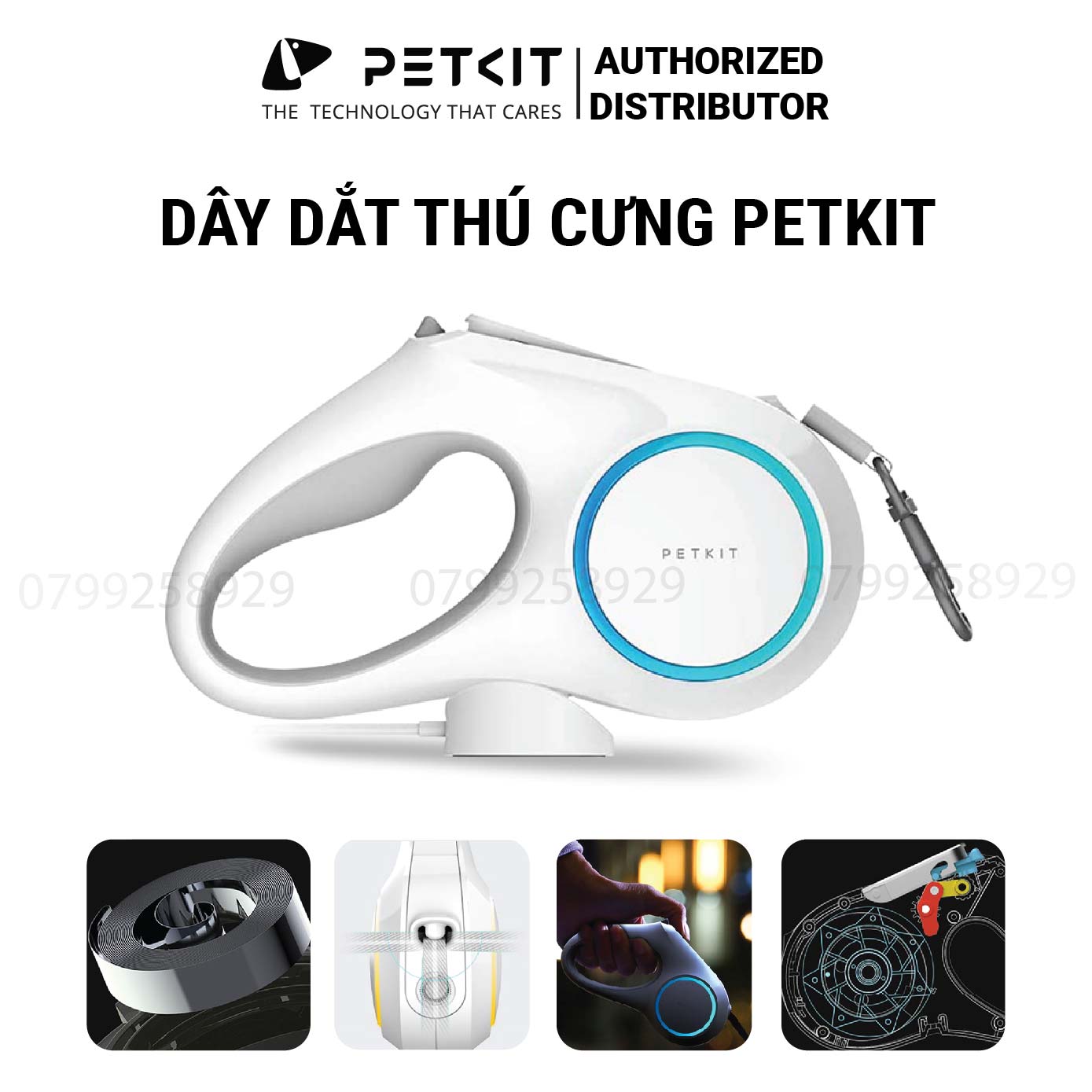 Dây dắt chó mèo cao cấp PETKIT
