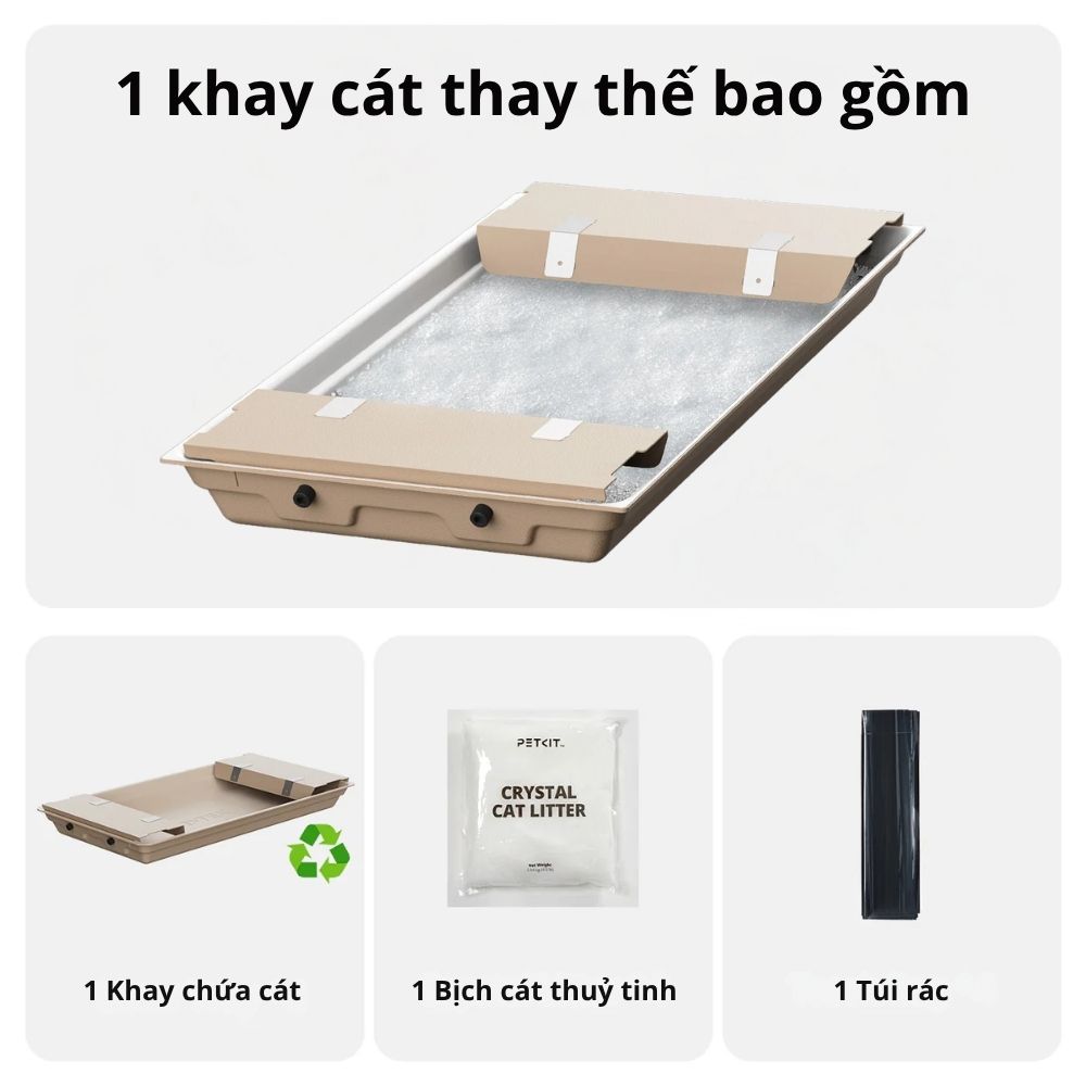 Khay Cát Vệ Sinh Cho Máy Vệ Sinh Tự Động cho Mèo PETKIT Purobot Crystal Duo