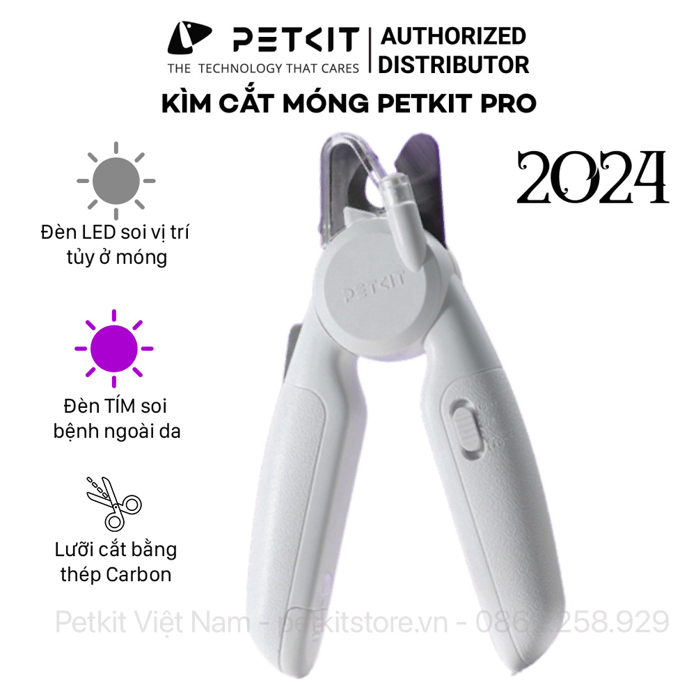 Kềm cắt móng chó mèo Petkit Pro - Đèn led và đèn tím soi bệnh ngoài da
