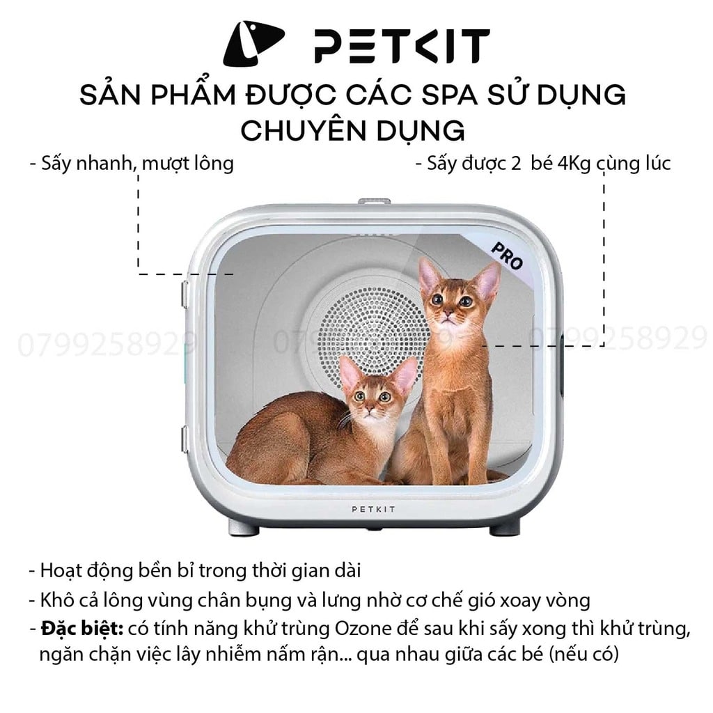 Lồng sấy lông chó mèo PETKIT AirSalon Max Pro