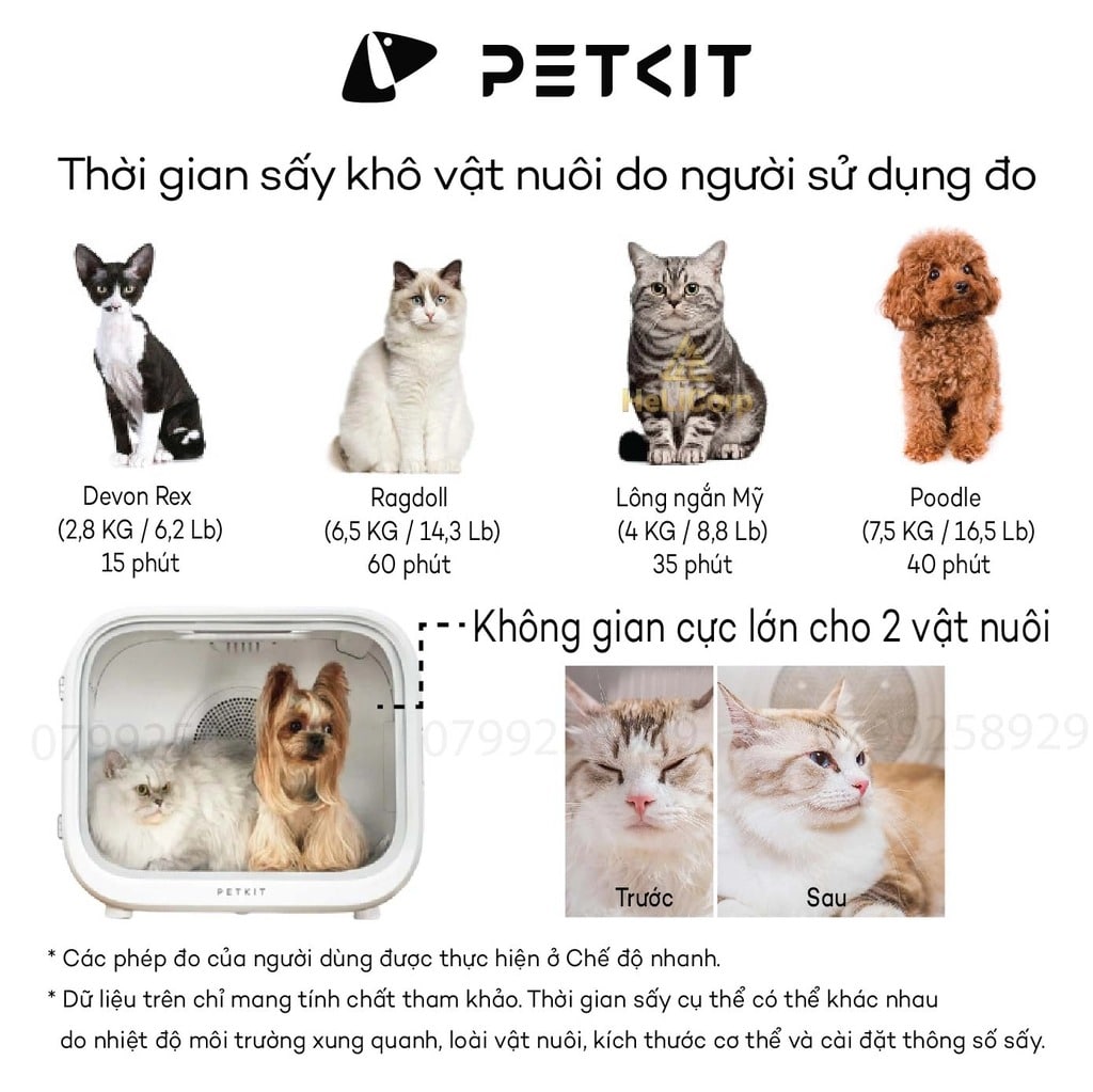 Lồng sấy lông chó mèo PETKIT AirSalon Max Pro