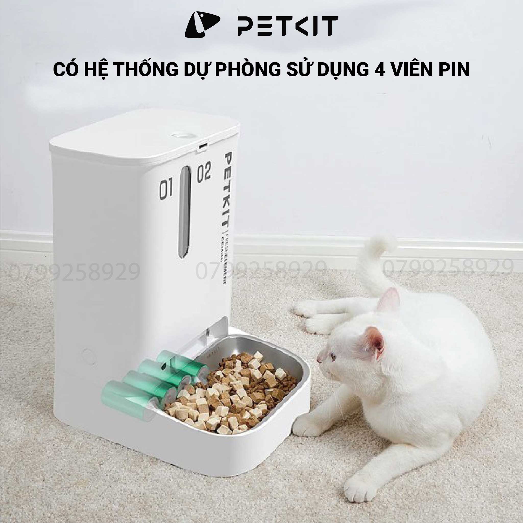 Máy Cho Chó Mèo Ăn Có Camera, Hai Ngăn Chứa Petkit Gemini YumShare Dual-Hopper