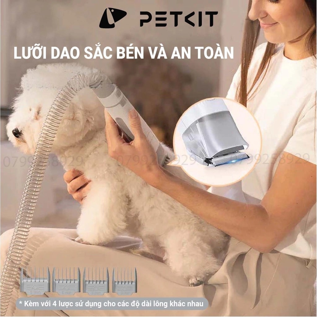 Máy Cắt, Tỉa, Chải, Hút Lông Chó Mèo PETKIT 5in1 Cao Cấp