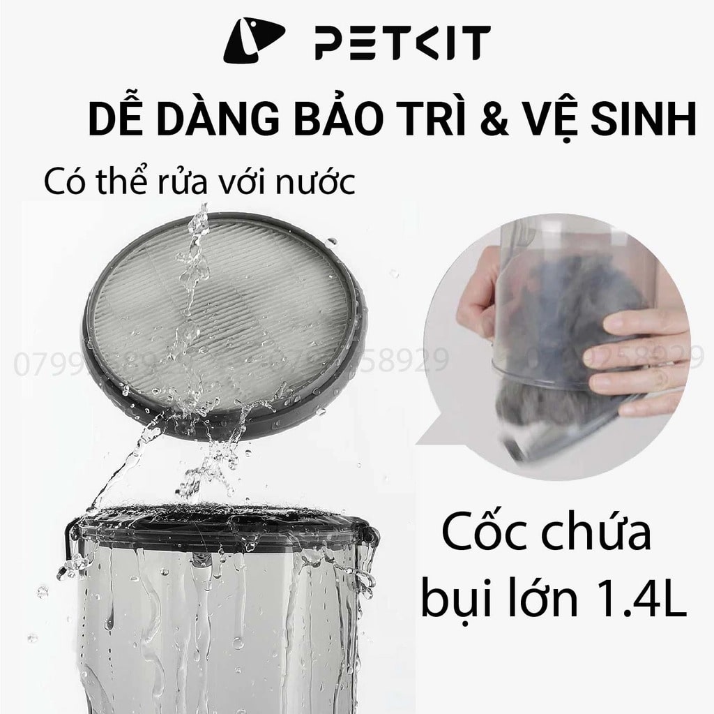 Máy chải hút lông chó mèo PETKIT AIRCLIPPER 5in1