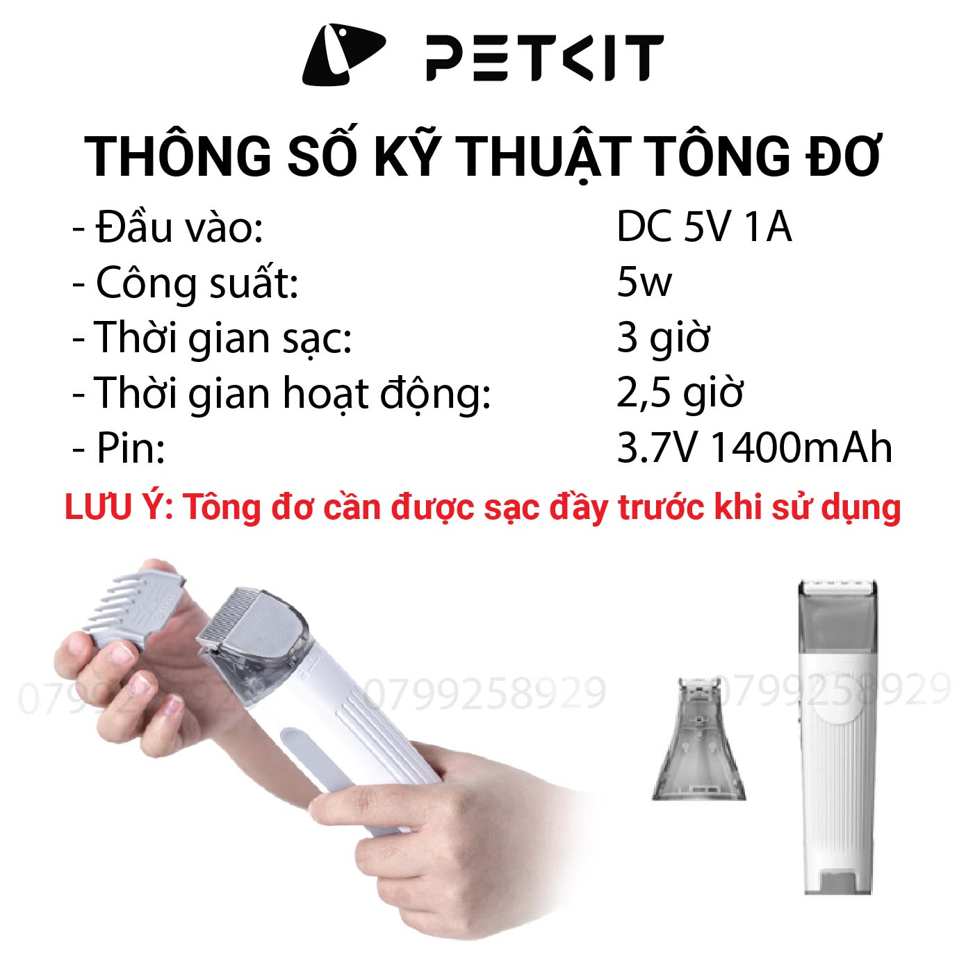 Máy Cắt, Tỉa, Chải, Hút Lông Chó Mèo PETKIT 5in1 Cao Cấp