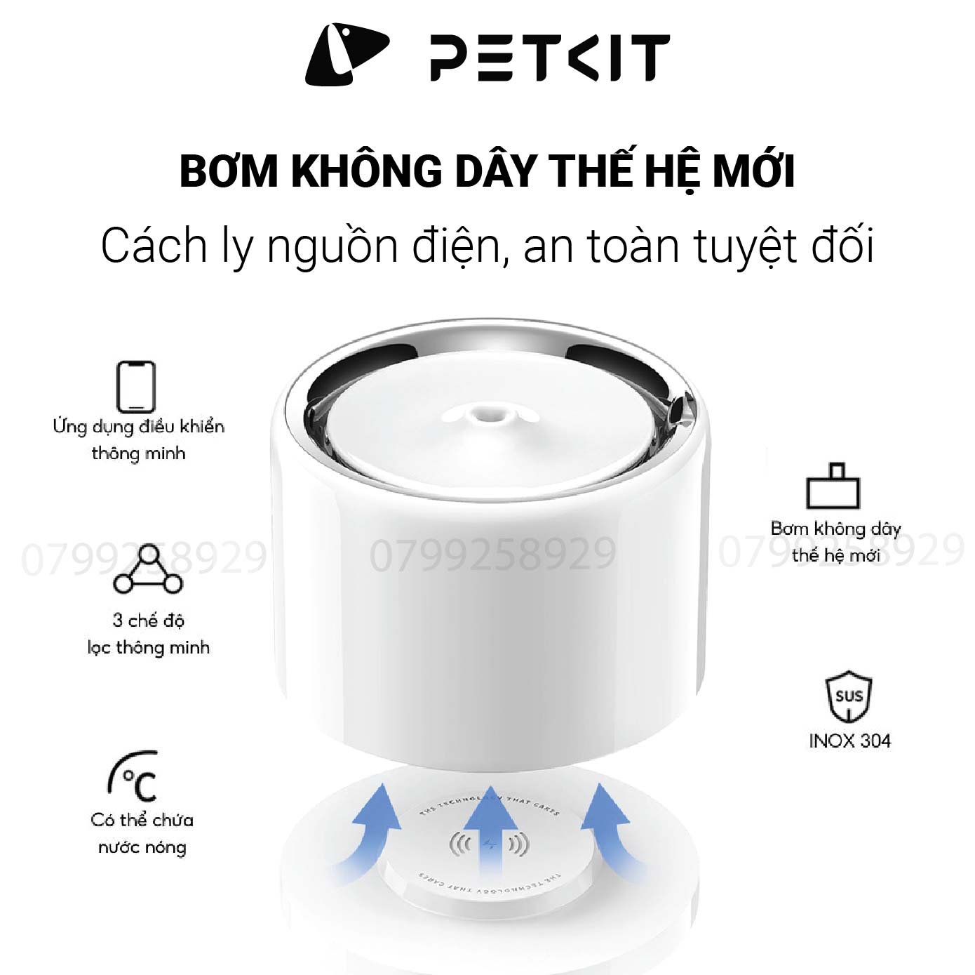 Máy lọc nước Petkit EverSweet 3 Pro - Bơm không dây