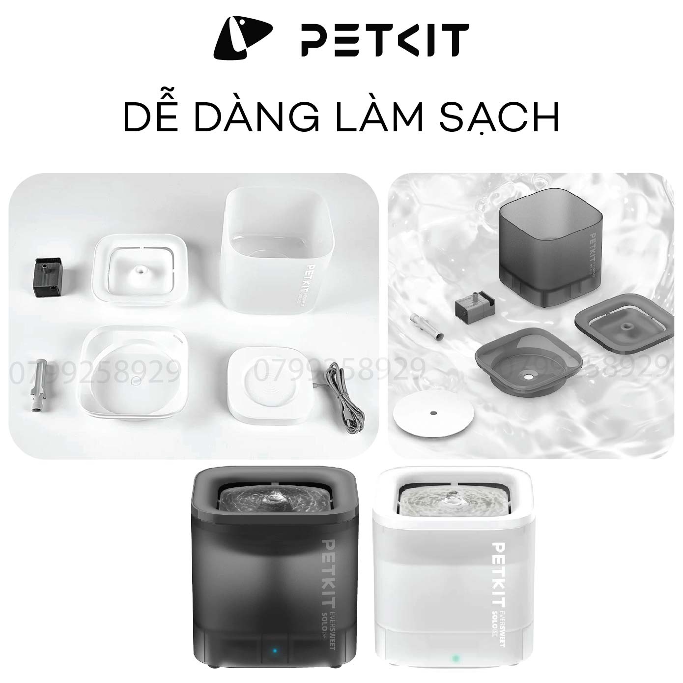 Máy lọc nước PETKIT Solo SE - Bơm không dây