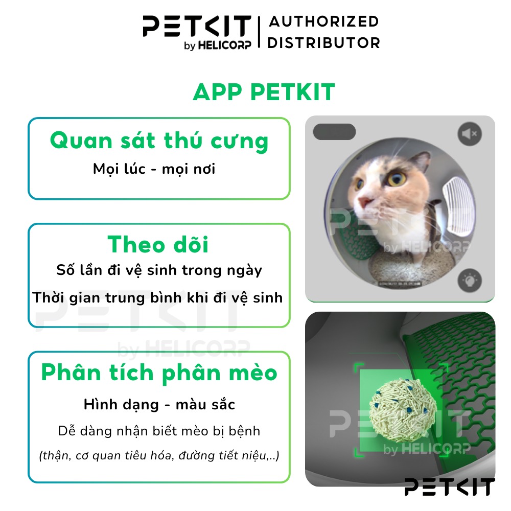 Máy dọn phân mèo PETKIT PUROBOT MAX PRO có Camera AI