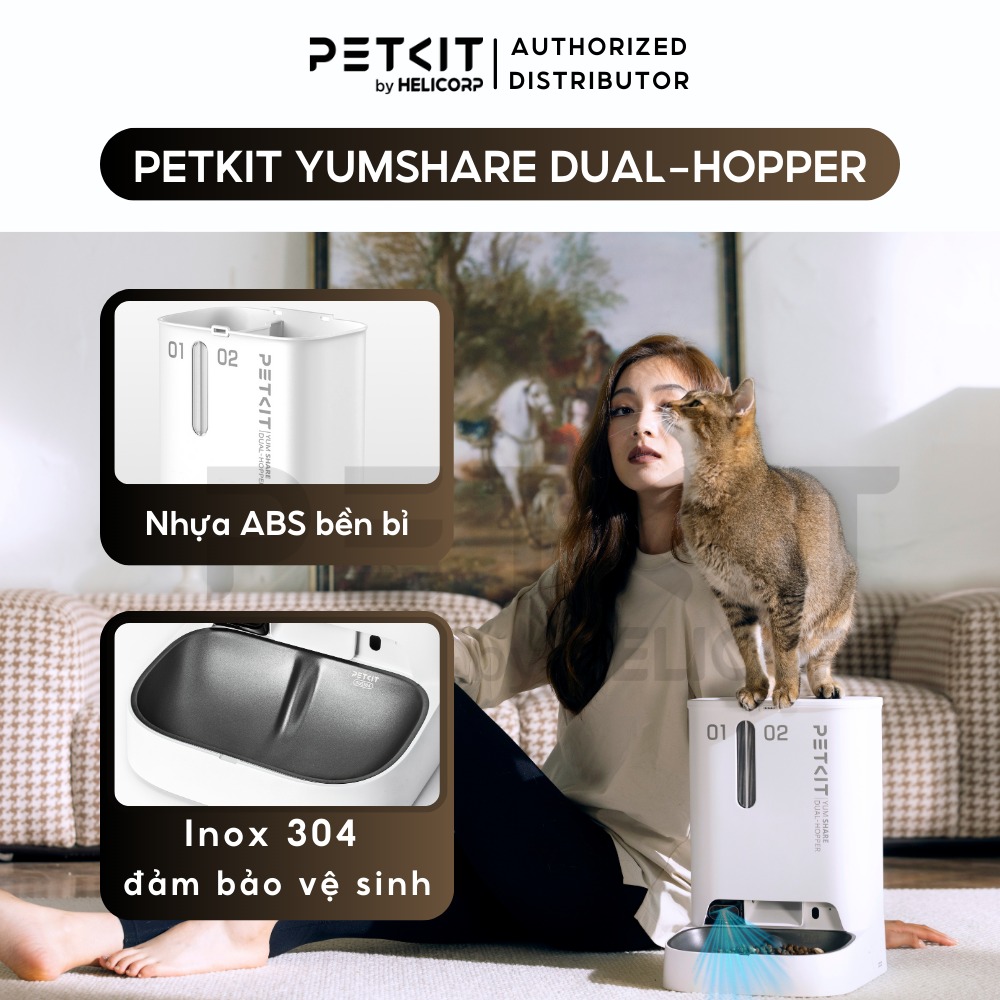 Máy ăn có camera PETKIT YumShare Dual-Hopper (Gemini) - 2 ngăn