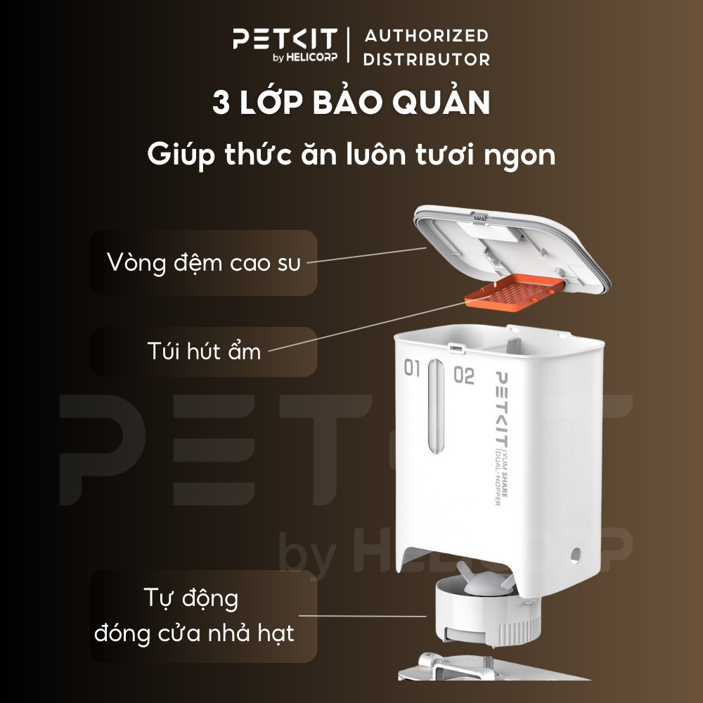 Máy ăn có camera PETKIT YumShare Dual-Hopper (Gemini) - 2 ngăn