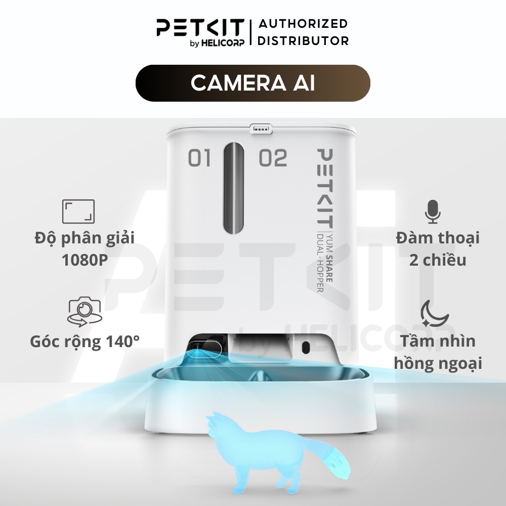 Máy ăn có camera PETKIT YumShare Dual-Hopper (Gemini) - 2 ngăn