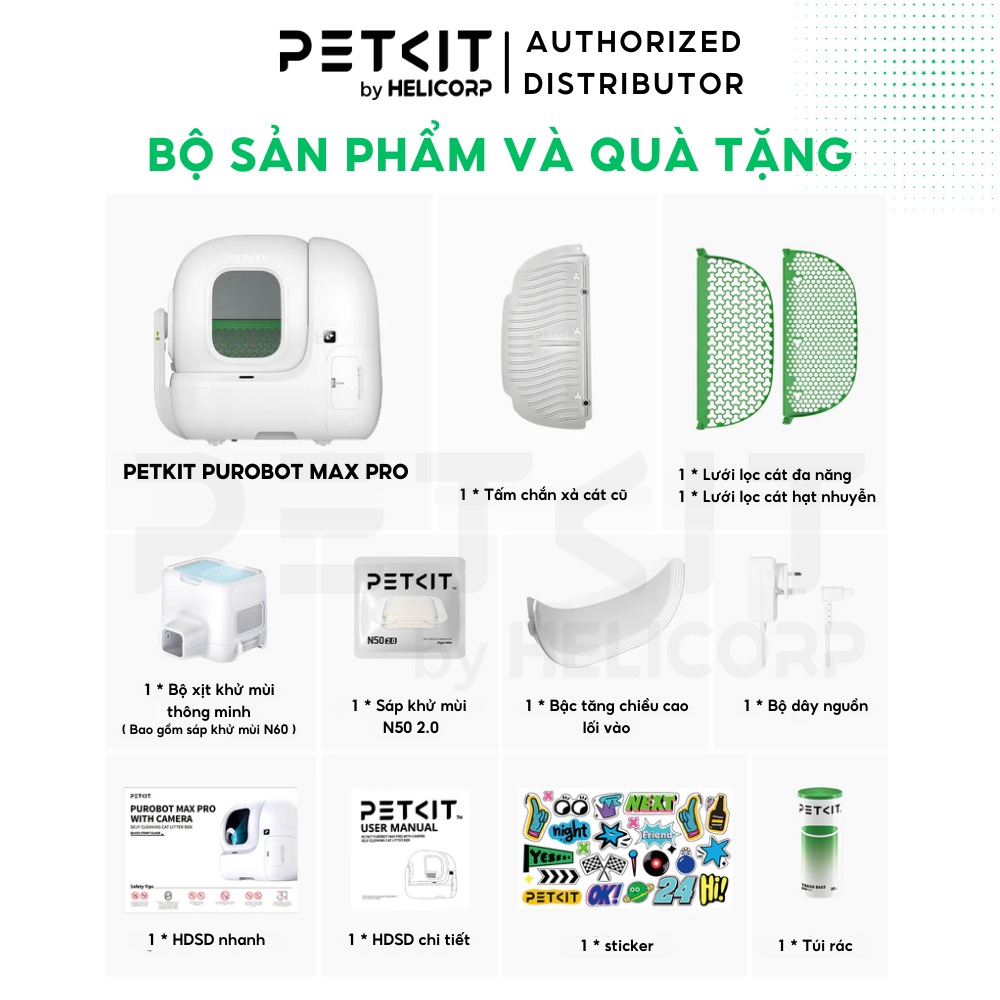 Máy dọn phân mèo PETKIT PUROBOT MAX PRO có Camera AI