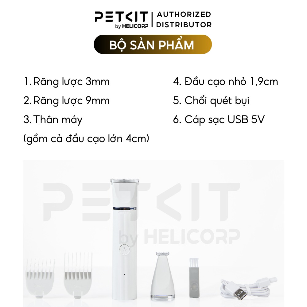 Tông đơ cắt lông chó mèo Petkit 2in1 Pro