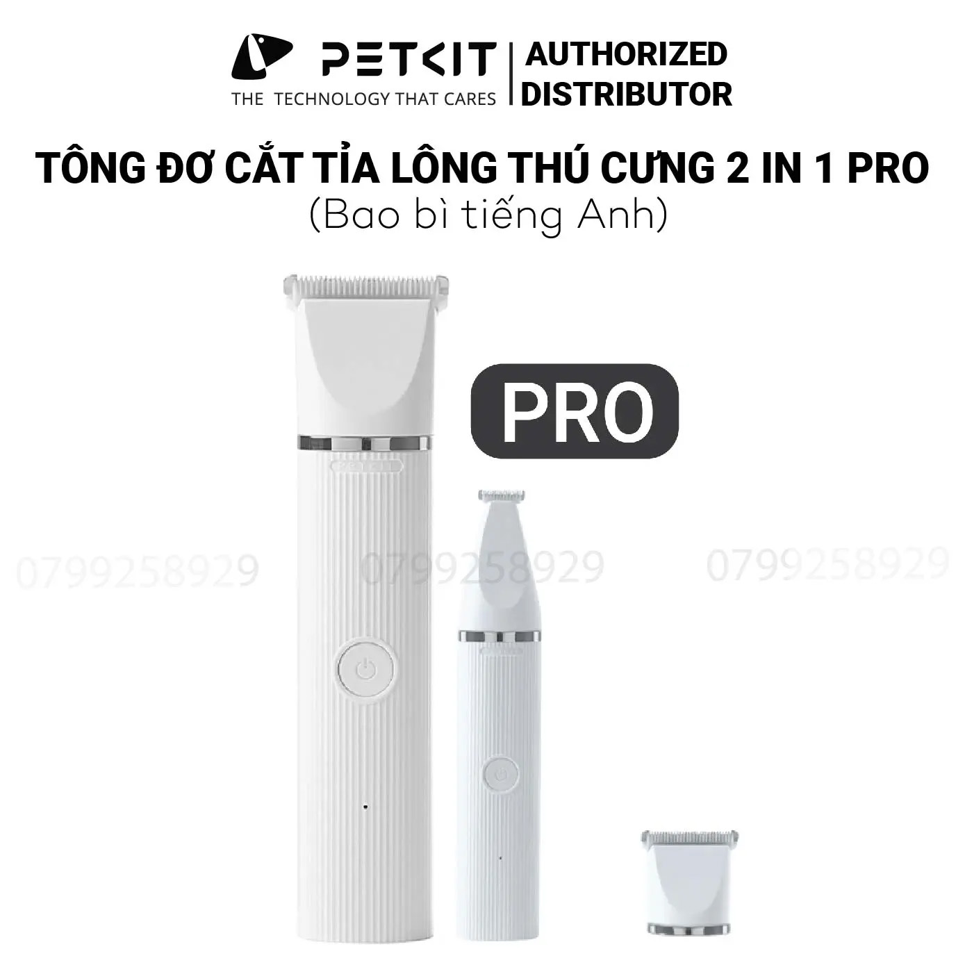 Tông đơ cắt lông chó mèo Petkit 2in1 Pro