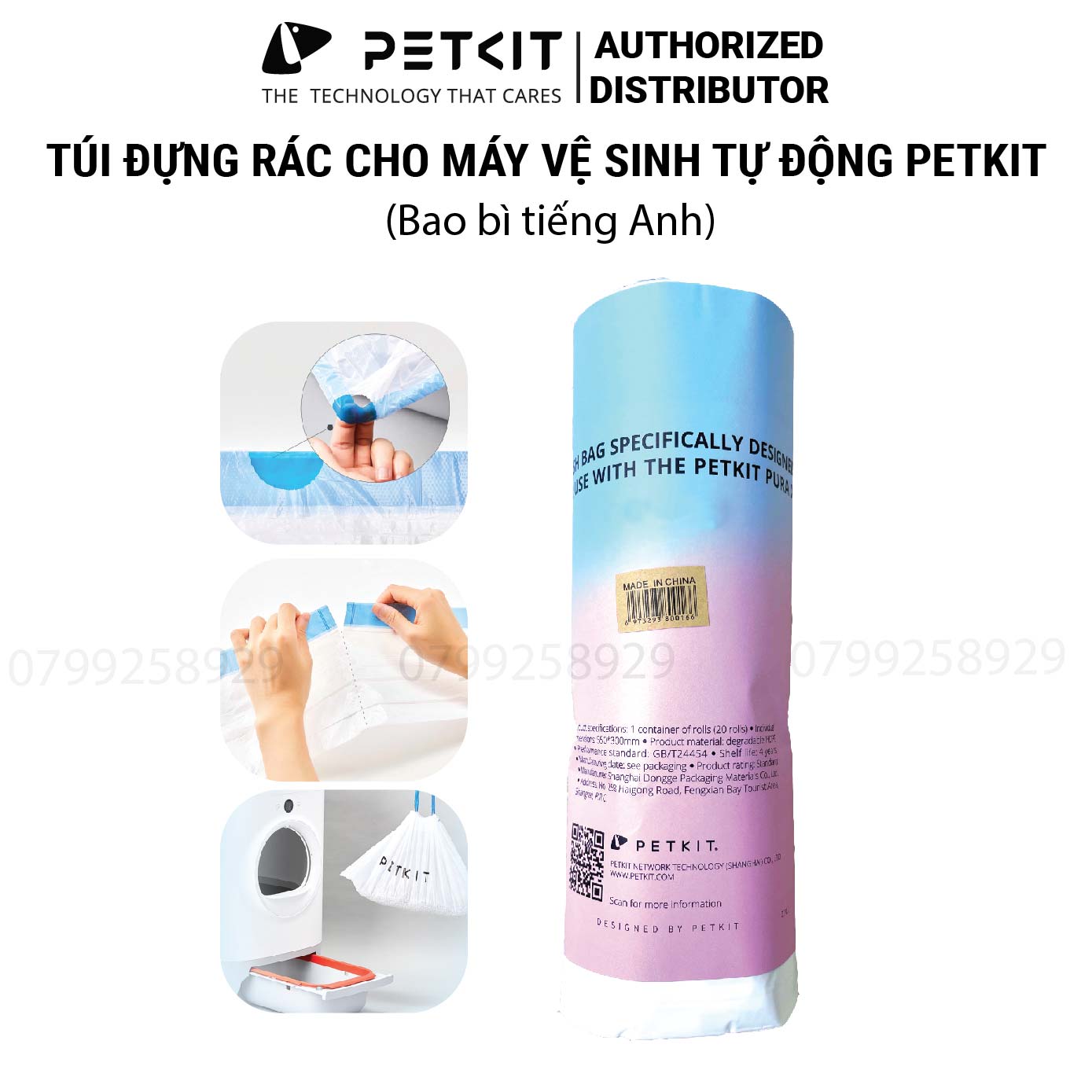 Túi đựng phân mèo Petkit cho máy dọn vệ sinh Pura Max, Pura X