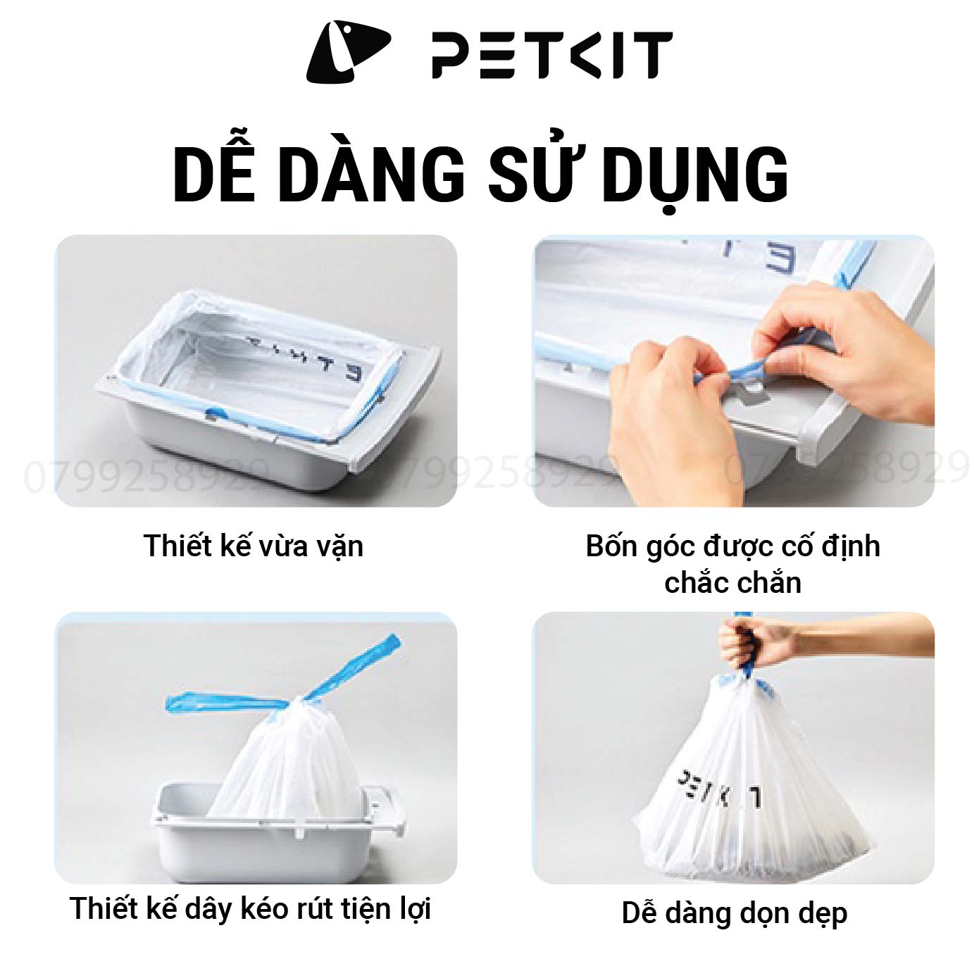 Túi rác Petkit cho máy dọn vệ sinh Pura Max, Pura X