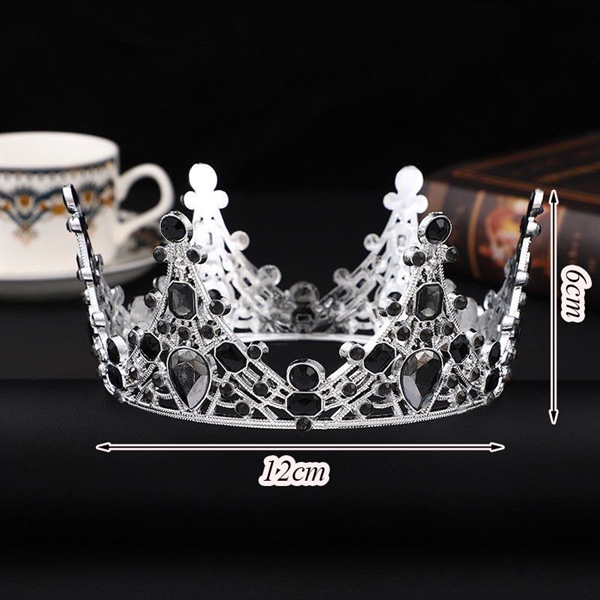 Vương Miện ĐÁ ĐEN TRẮNG - nhựa (cái)