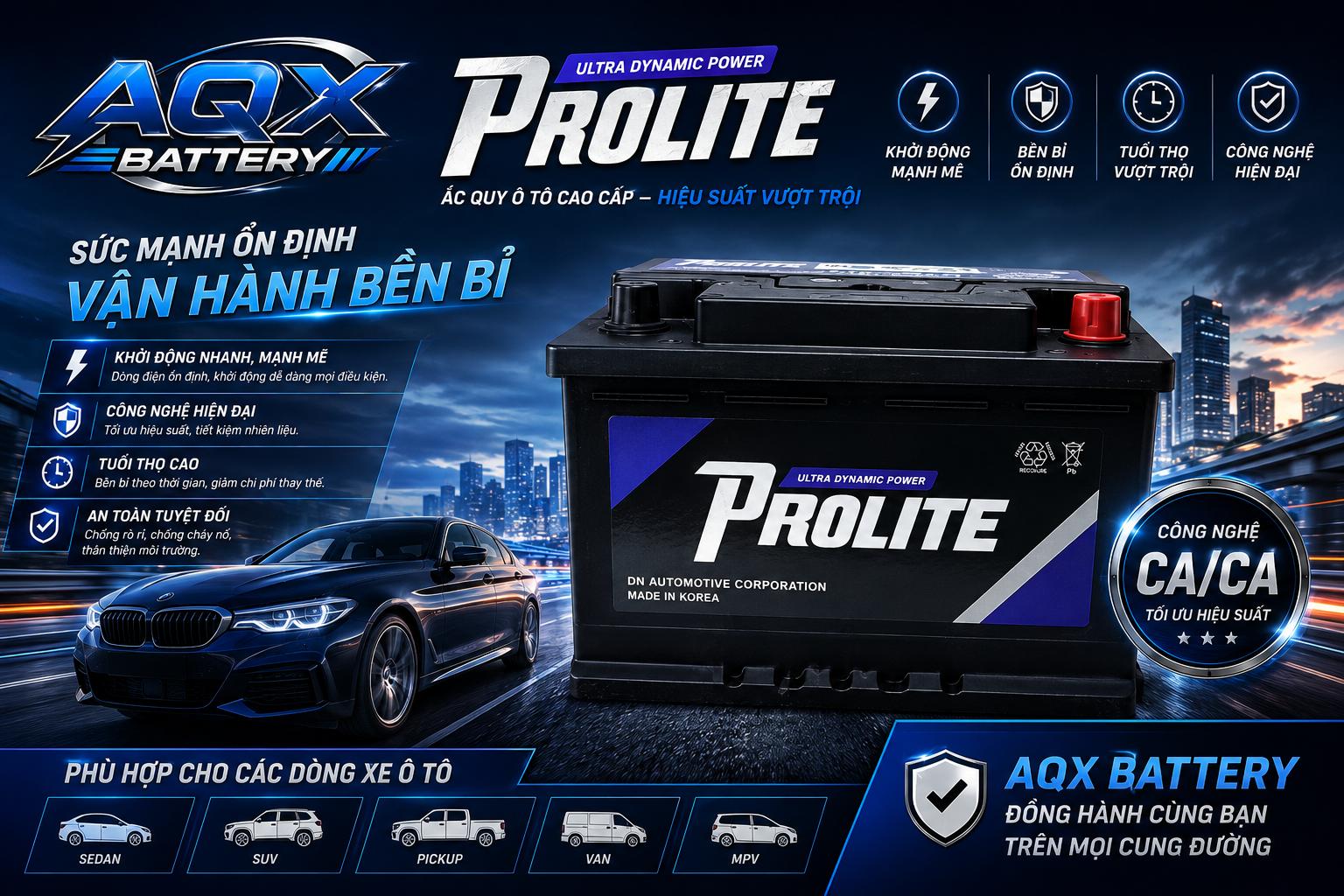 Ắc Quy Prolite: Có Gì Đáng Chú Ý Khi Chọn Bình Cho Ô Tô?
