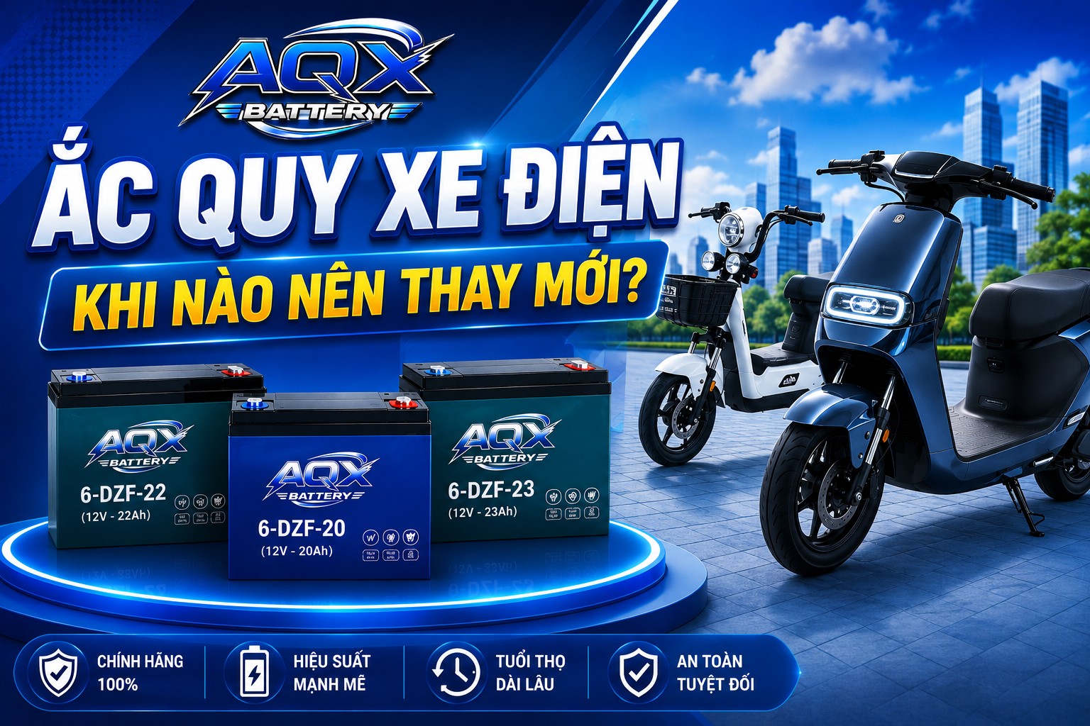 Ắc Quy Xe Điện Sau Thời Gian Dài Sử Dụng: Khi Nào Nên Thay Mới?