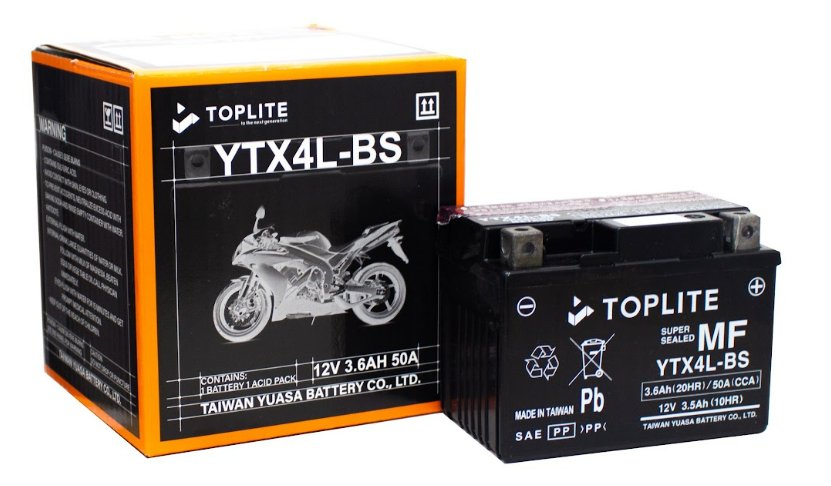 ẮC QUY TOPLITE XE MÁY & PKL YTX4L
