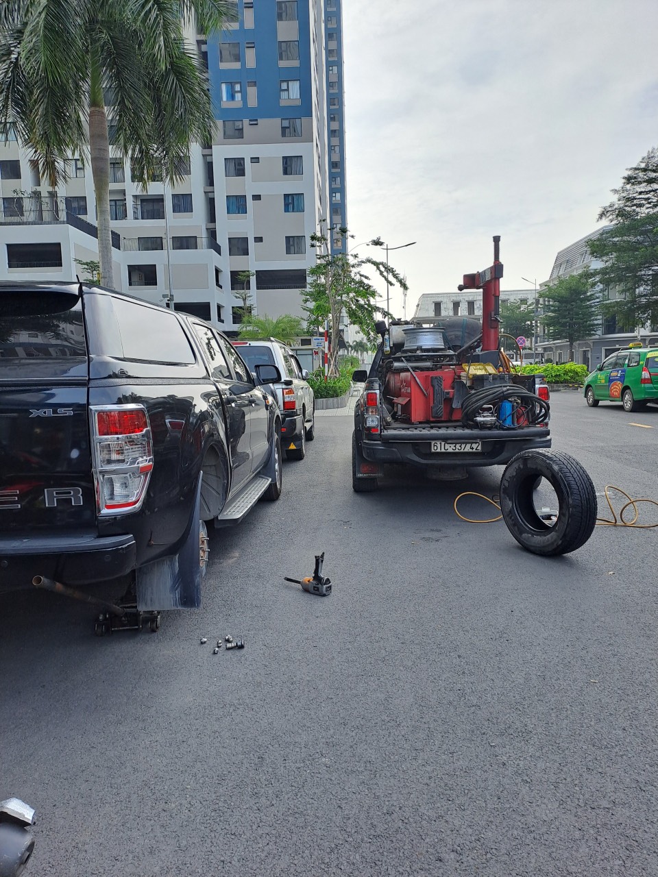 Vá xe ô tô tận nơi Quận 1