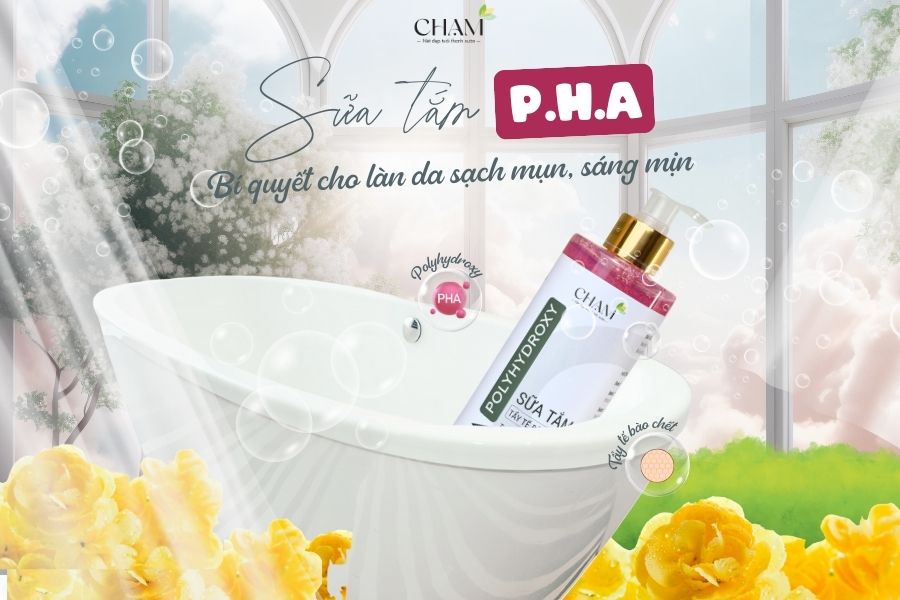 Mềm mịn đều màu ngay từ lần tắm đầu tiên với sữa tắm chứa PHA