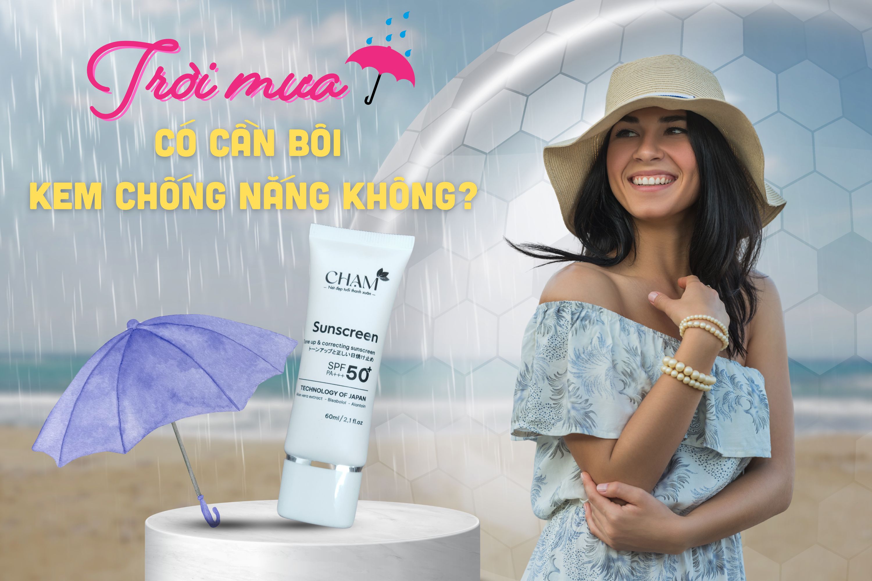 Mưa có cần bôi kem chống nắng không? Sự thật có thể khiến bạn bất ngờ