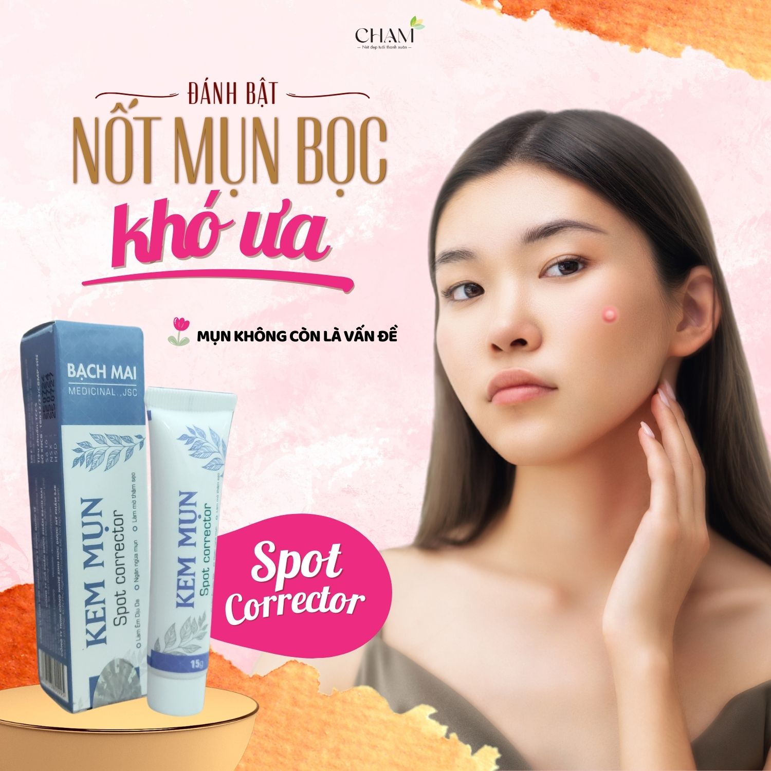 Kem trị mụn mờ thâm thường chứa các thành phần như Niacinamide, Vitamin C, AHA/BHA