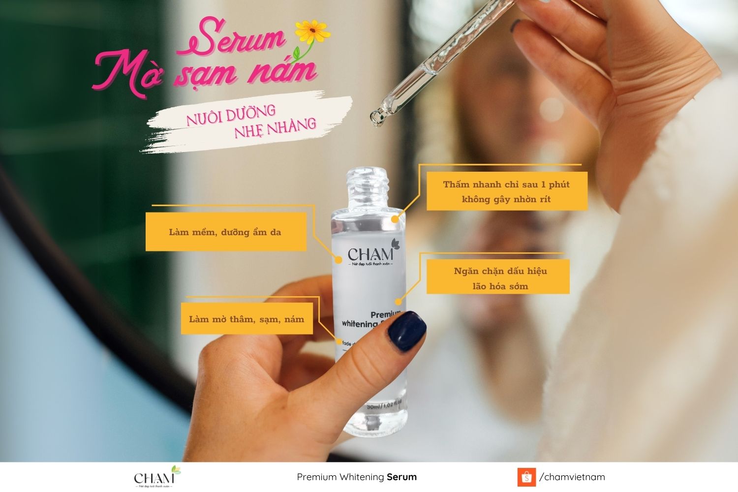 Serum mờ sạm nám là sản phẩm chăm sóc da được nhiều chị em phụ nữ tin dùng