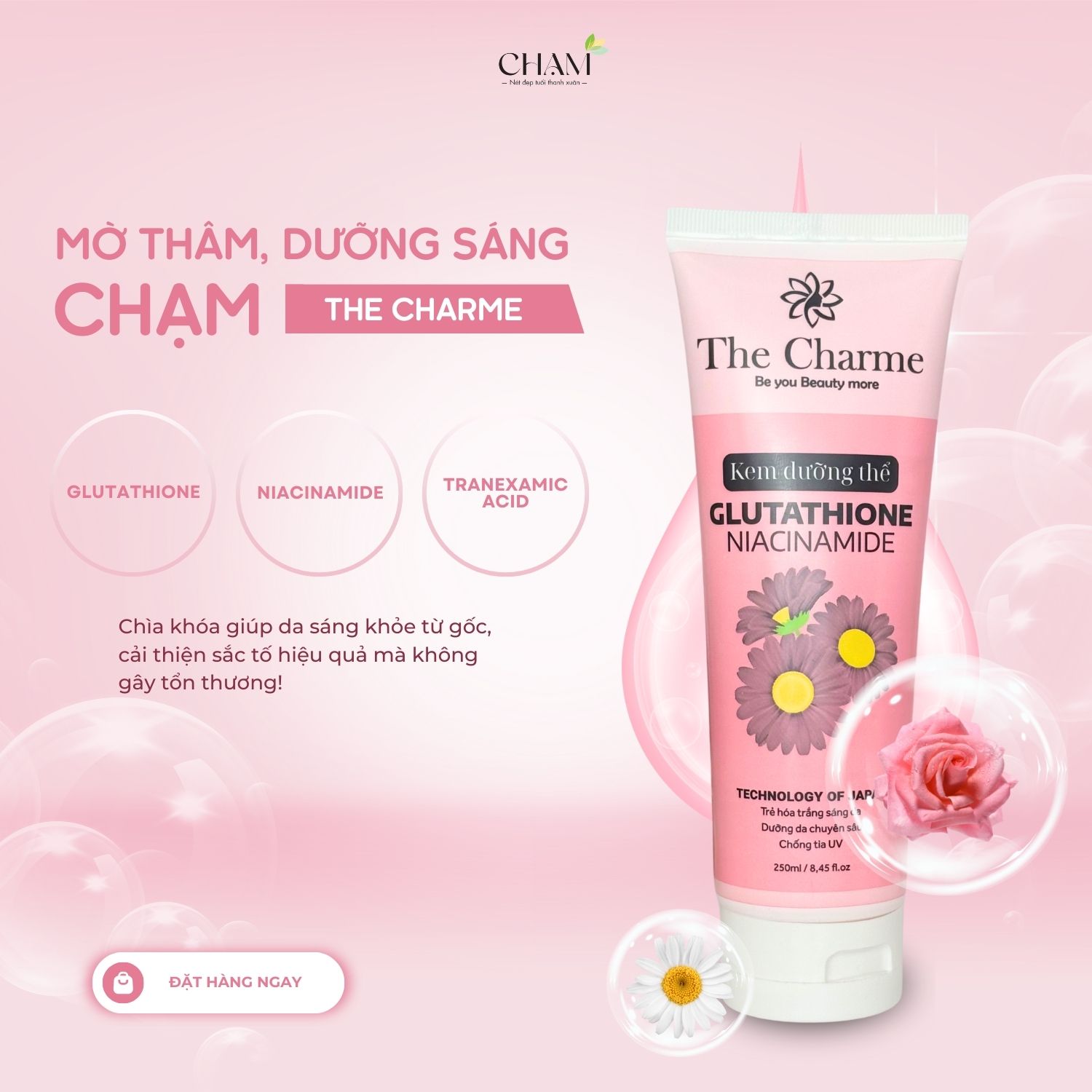 Niacinamide là một trong những thành phần không thể thiếu trong các sản phẩm dưỡng trắng da hiện nay