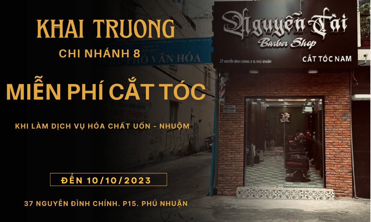 Khai Trương Chi Nhánh 8 Cắt Tóc Miễn Phí
