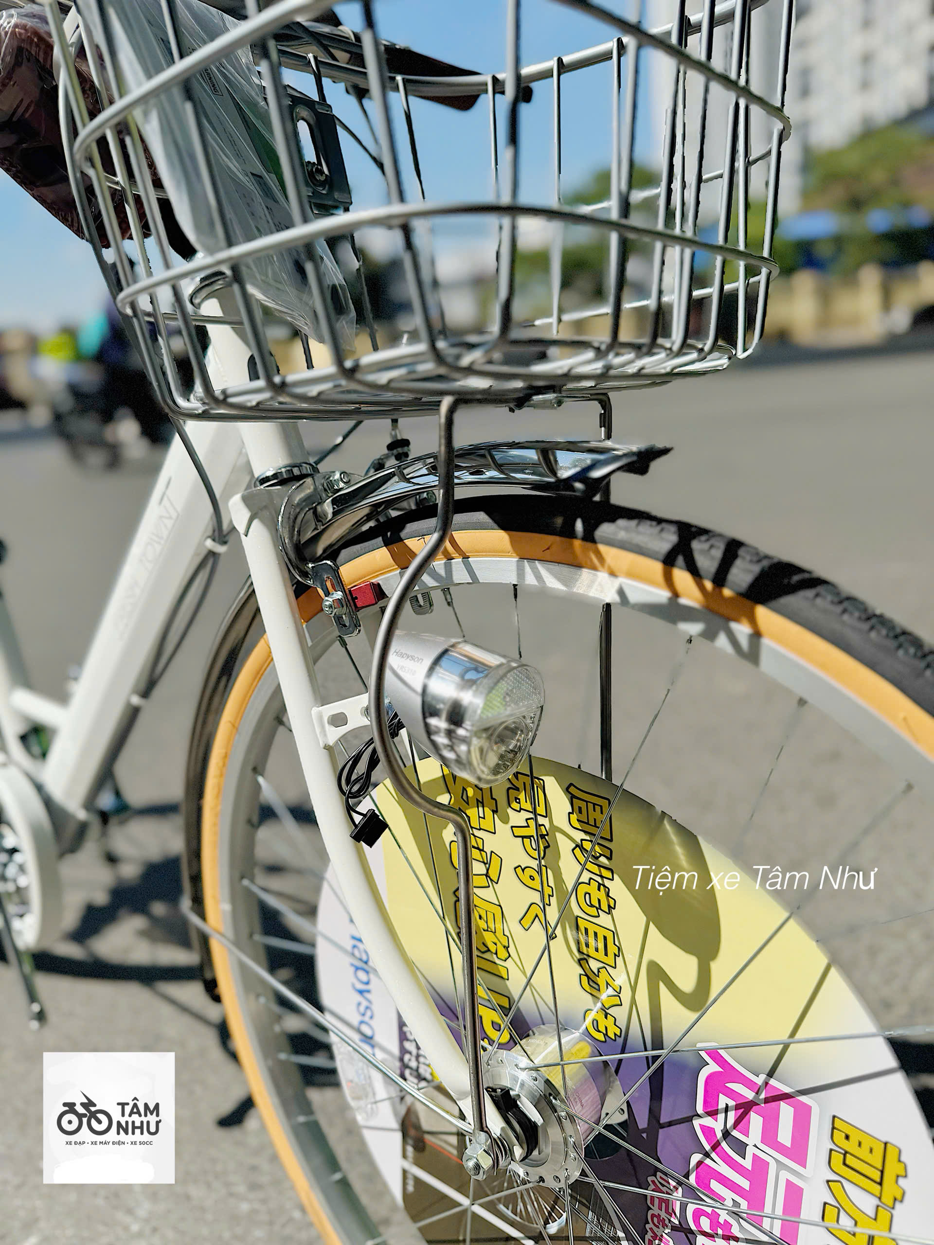 Xe Đạp Cào Cào Maruishi FRESH TOWN - Trắng
