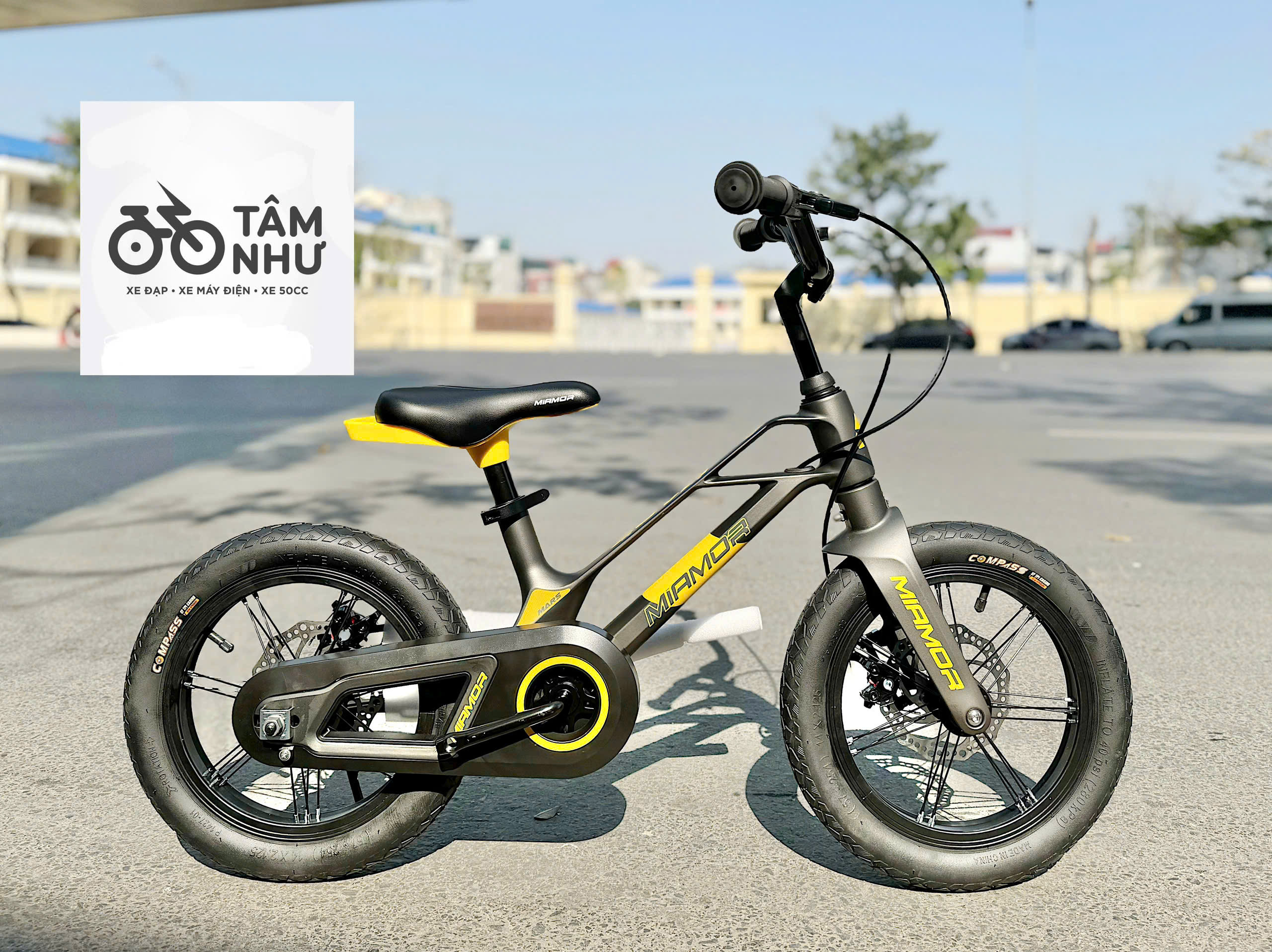 XE ĐẠP TRẺ EM MIAMOR MARS 16 INCH- Ghi Xanh