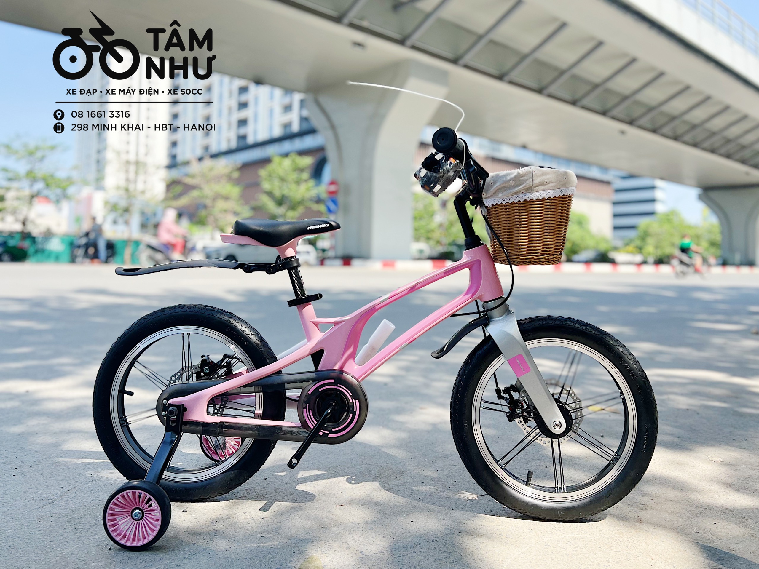 Xe đạp trẻ em NISHIKI GALAXY - Hồng 16 INCH
