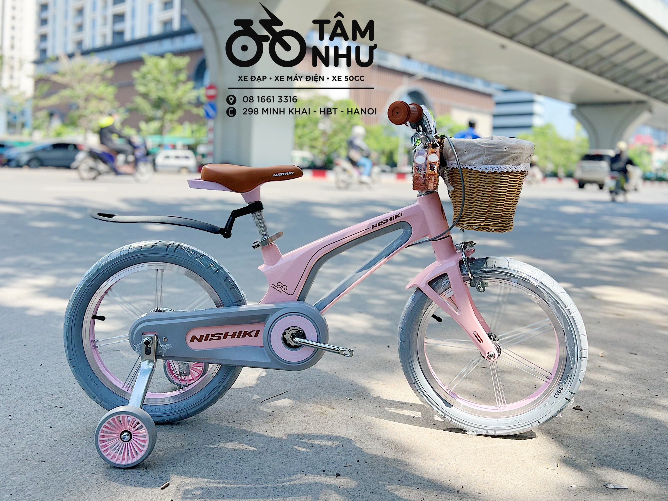 Xe đạp trẻ em NISHIKI MAGIE - Hồng 16 INCH