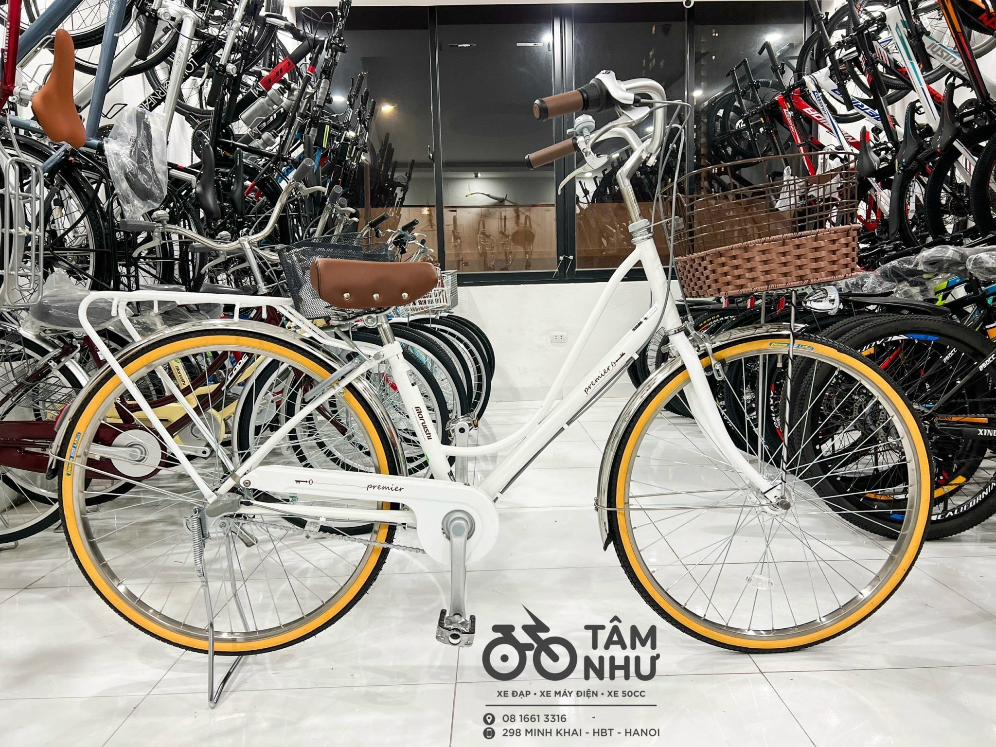 Xe Đạp Mini Nhật - Premier PEP263E- Trắng