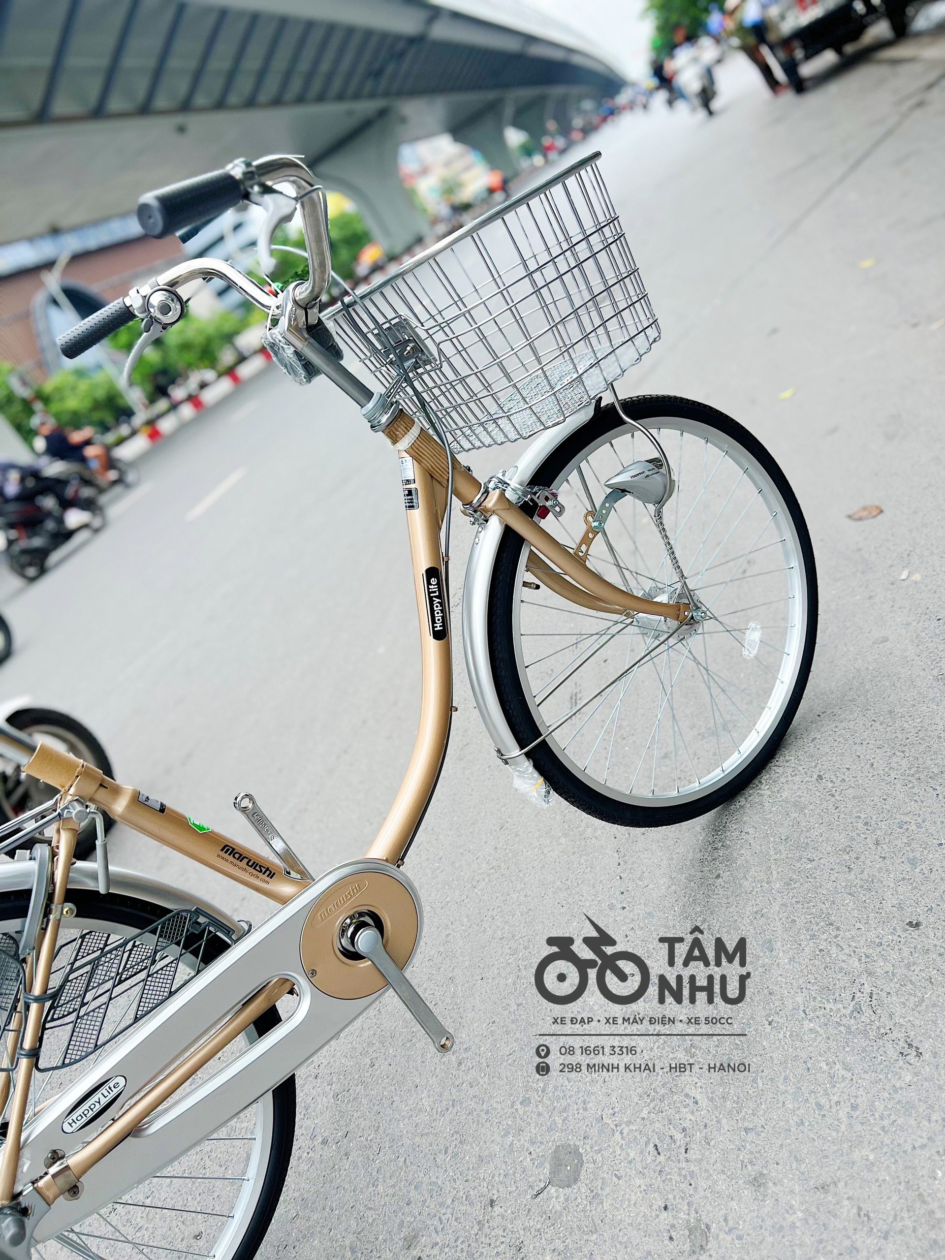 Xe Đạp Mini Nhật - WEA 2411 ( Dành cho người < 1m40 ) Vàng Cát